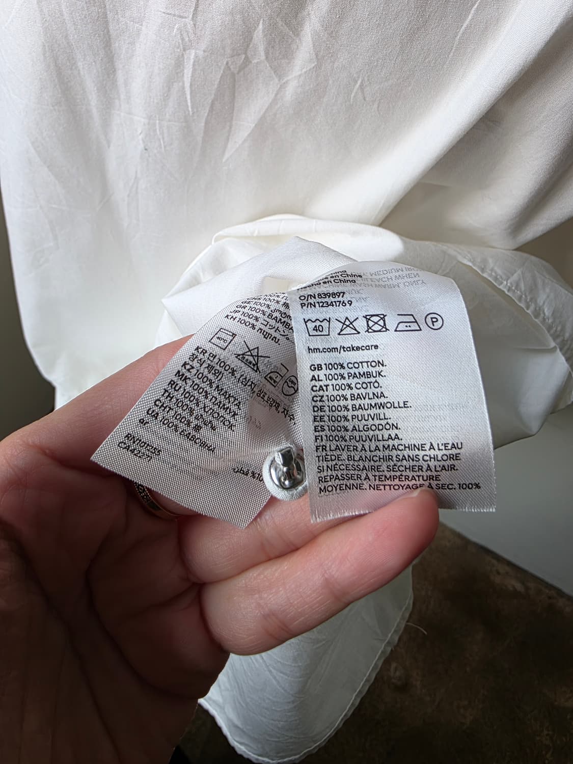 화이트 퍼프소매 롱 원피스 상품이미지3