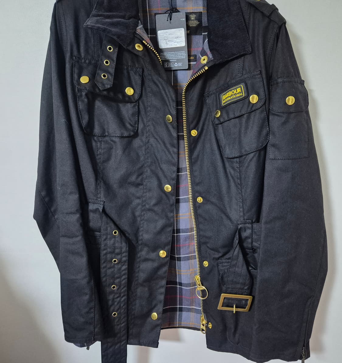 바버 인터네셔널 왁스 자켓 블랙(UK14) 상품이미지3