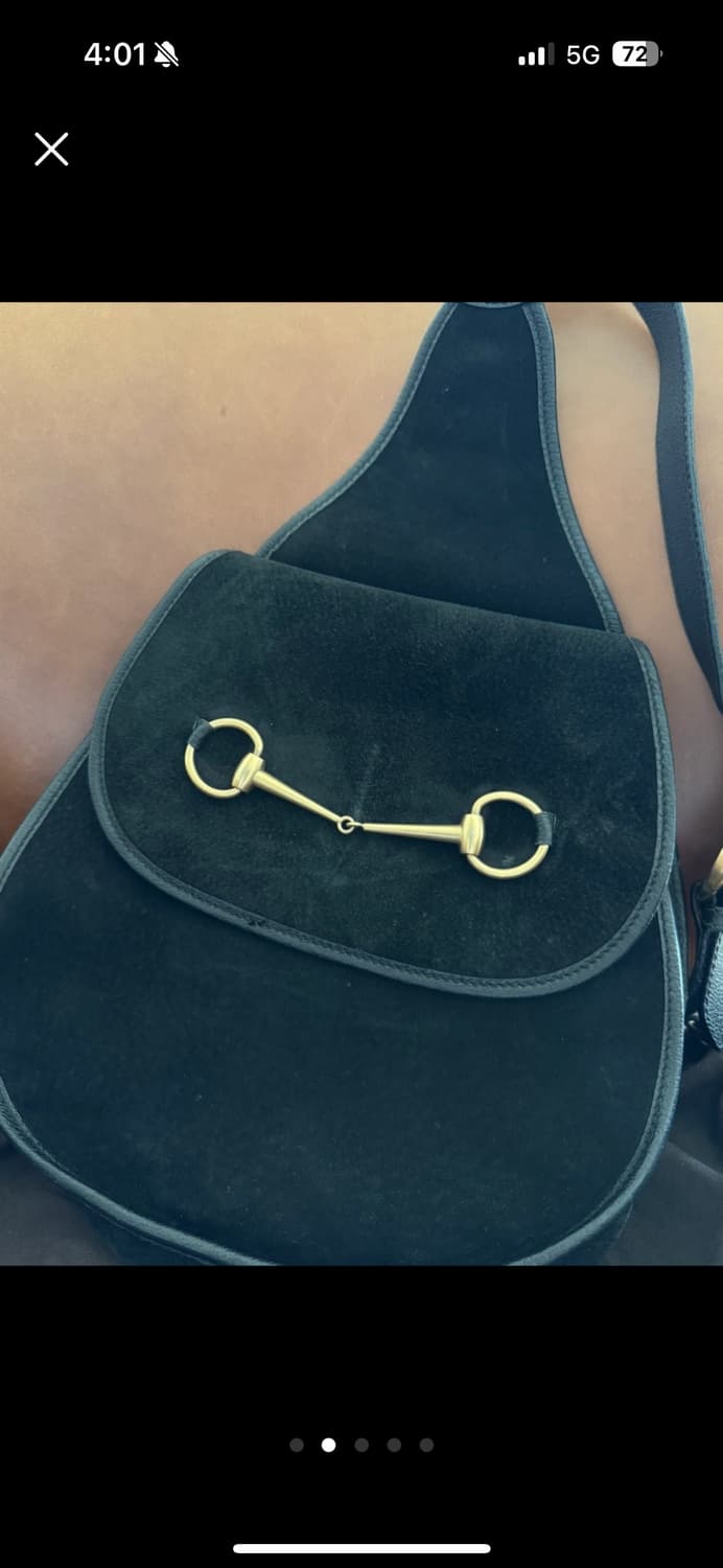 구찌 빈티지 홀스빗 스웨이드 슬링백  상품이미지2