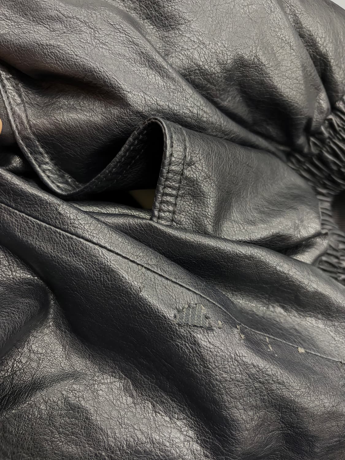 트리밍버드 레더 블루종 자켓 상품이미지3