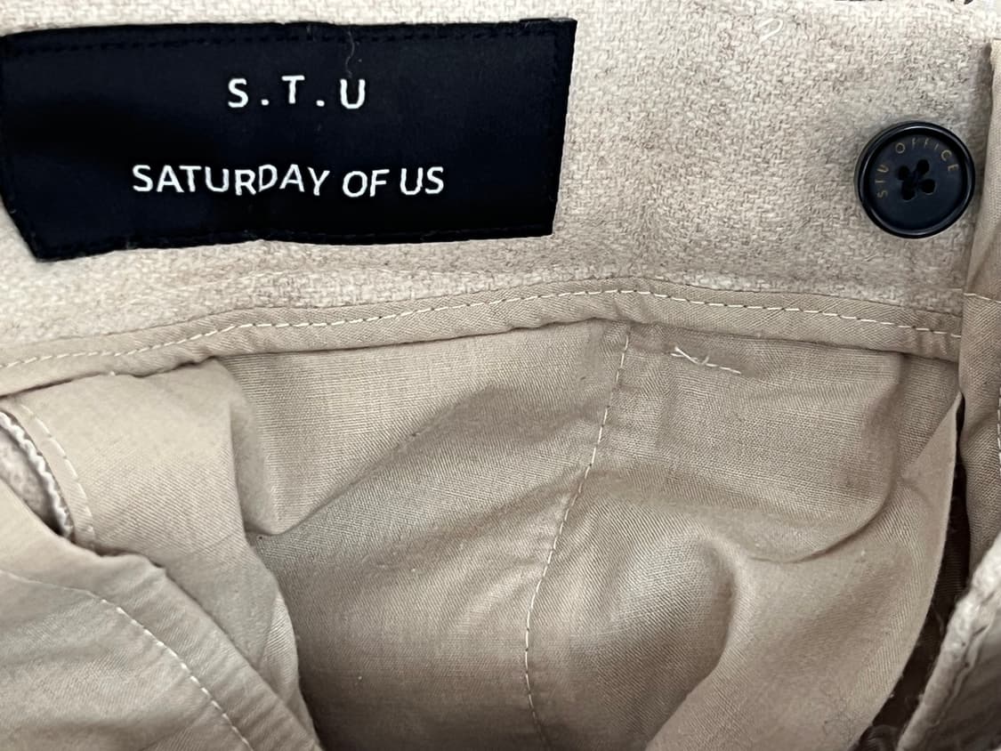 [S] STU 20FW 투턱 루즈핏 슬랙스 아이보리 상품이미지10