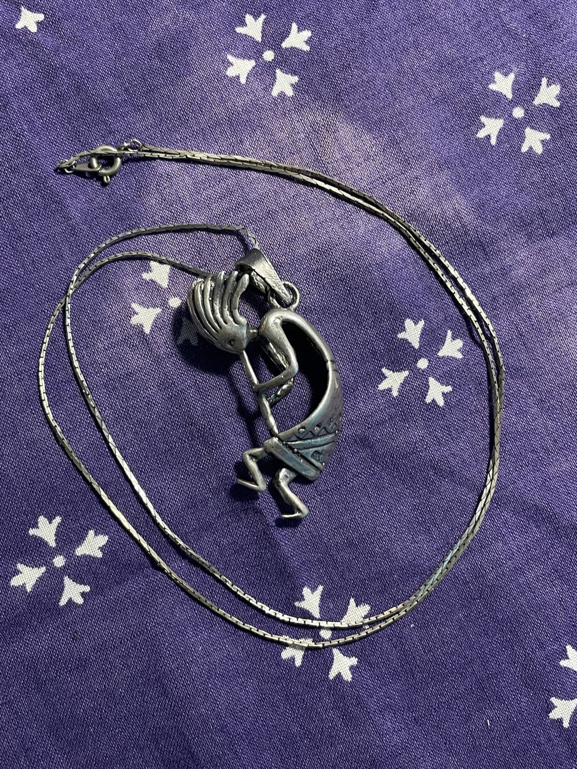 Navajo 925 Silver Kokopelli Necklace 상품이미지3