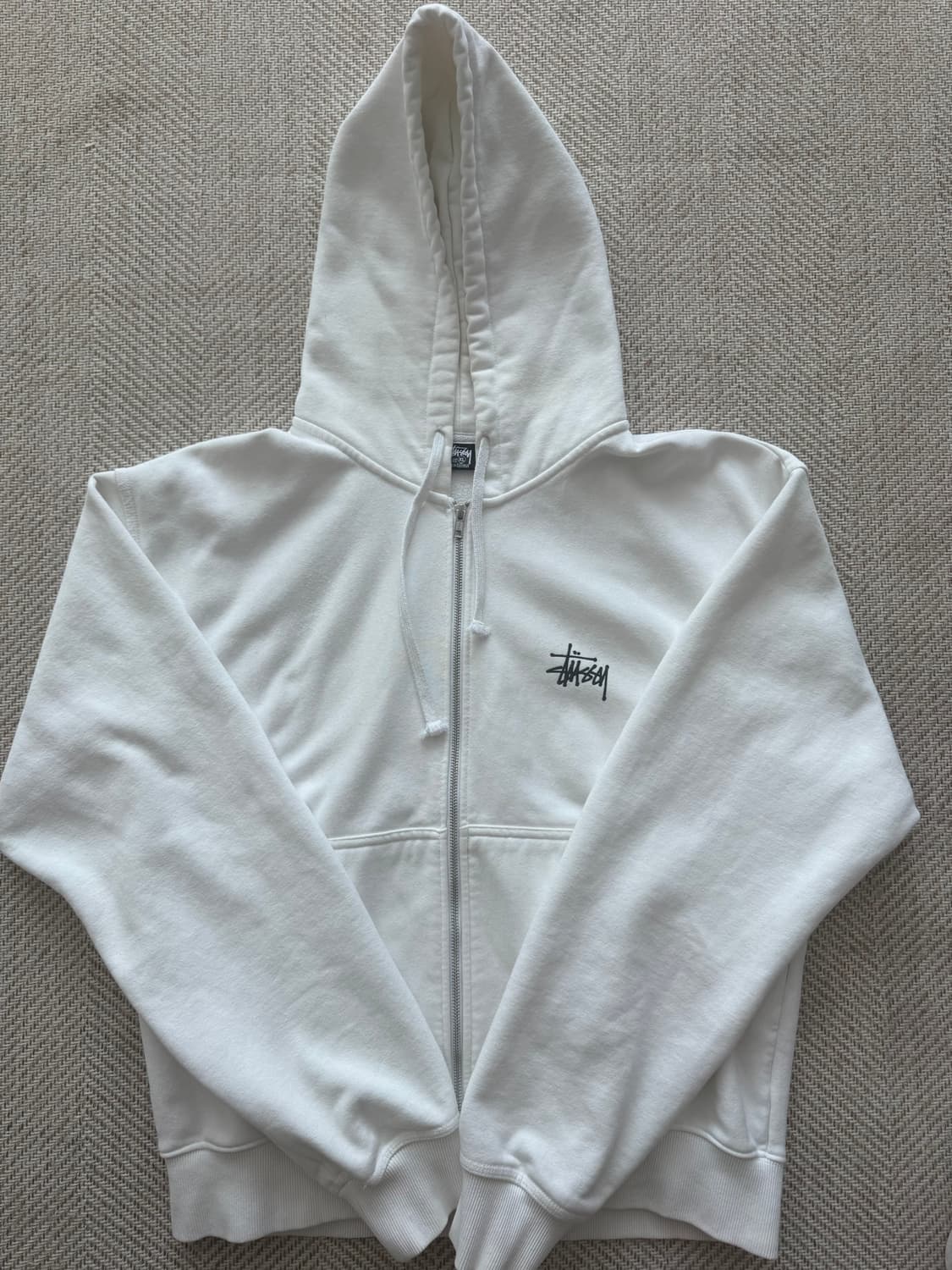 (도쿄 매장 구매) 스투시 베이식 후드집업 화이트 XL 상품이미지2