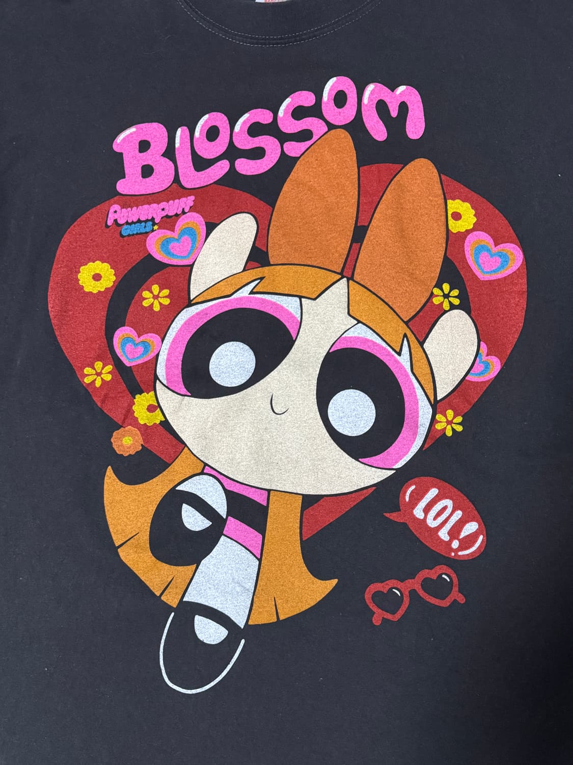 파워퍼프걸 블로섬 캐릭터 양면 프린트 티셔츠 y2k 상품이미지3