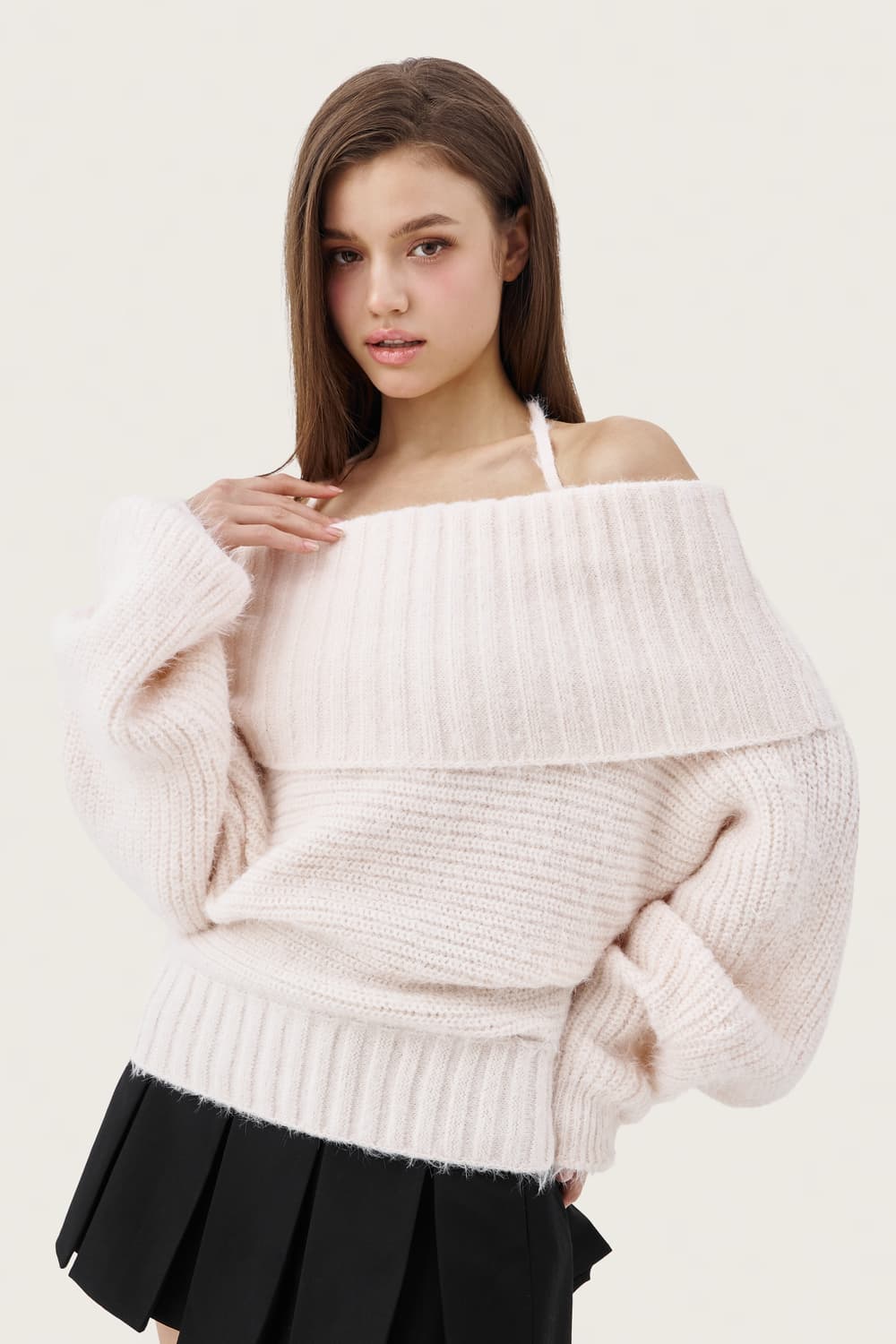 클리시어 팔레트 오프숄더 니트 kleesier knit 상품이미지2