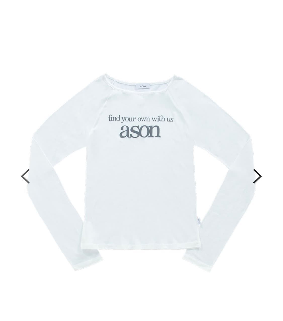 ASON LETTERING LONG SLEEVE WHITE 상품이미지2