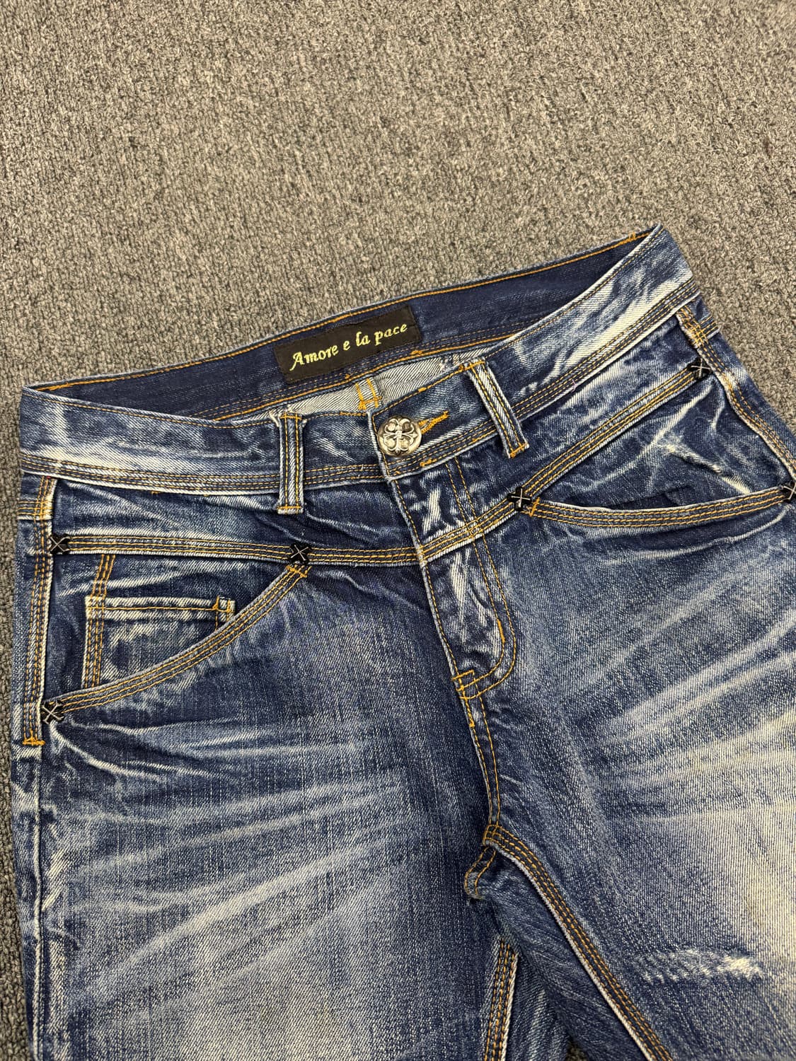 30)Japanese vintage 워싱 Y2K 여성 데님팬츠 상품이미지2