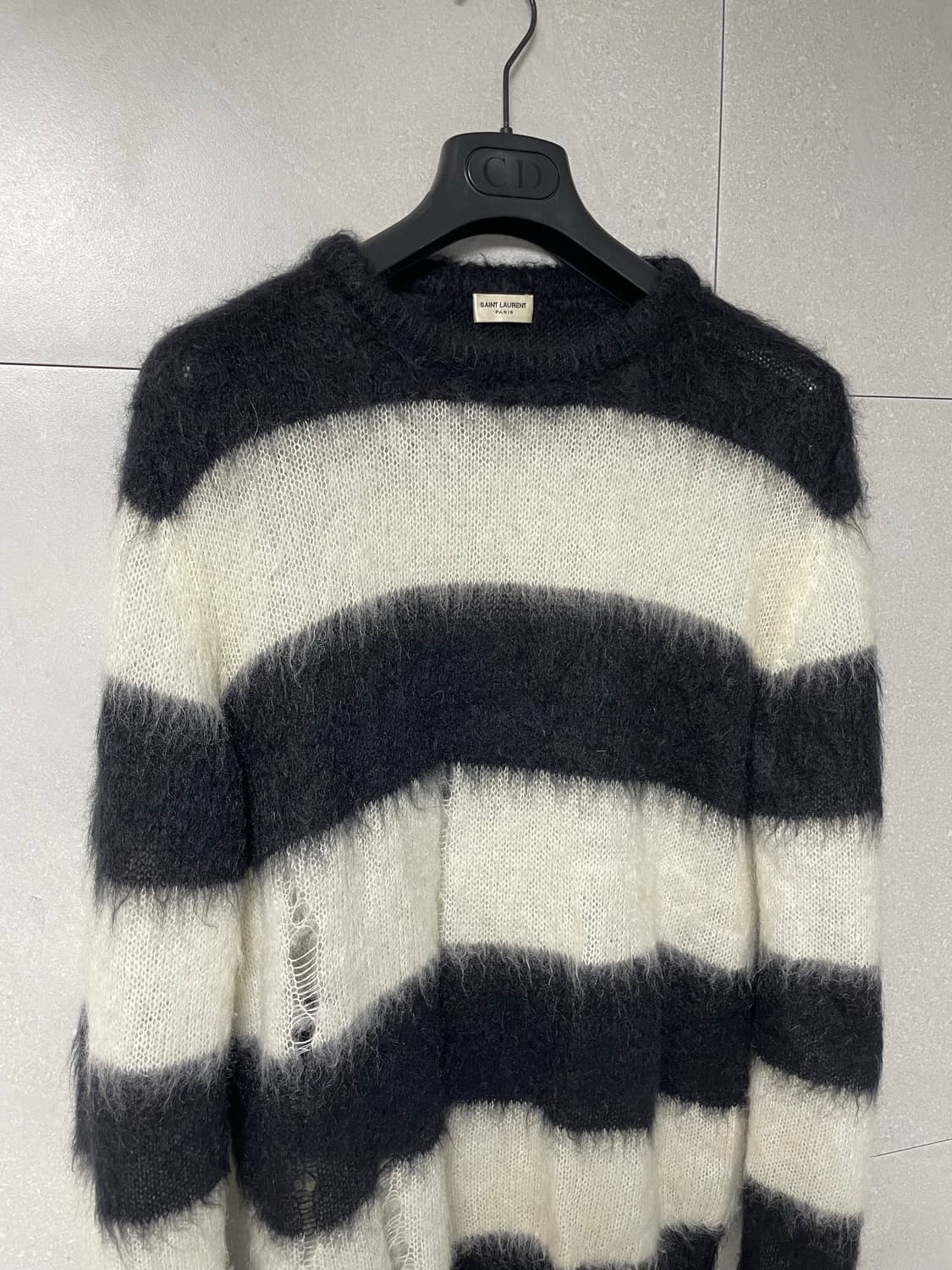 생로랑 aw18 모헤어 스트라이프 스웨터 상품이미지3