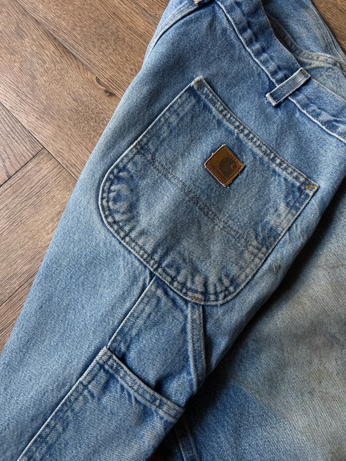 [34]칼하트 USA 더티워싱 싱글니 카펜터 워크 데님 팬츠 상품이미지6