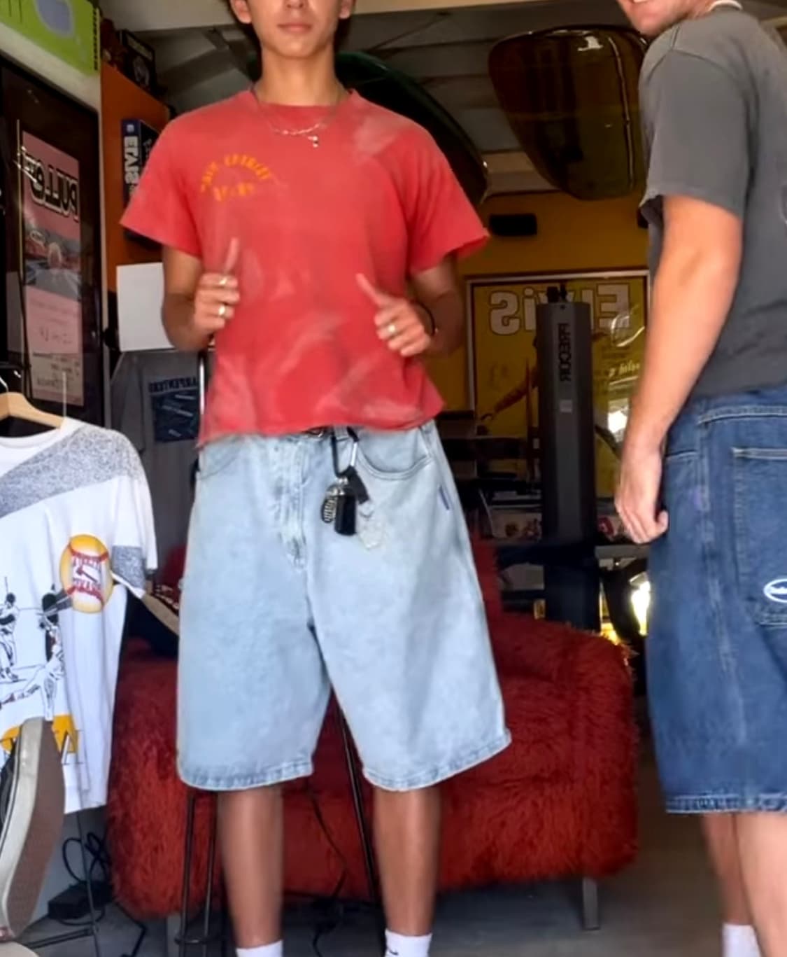 bombshell 데님 반바지 쇼츠 jorts 라이트 워시 32 상품이미지2