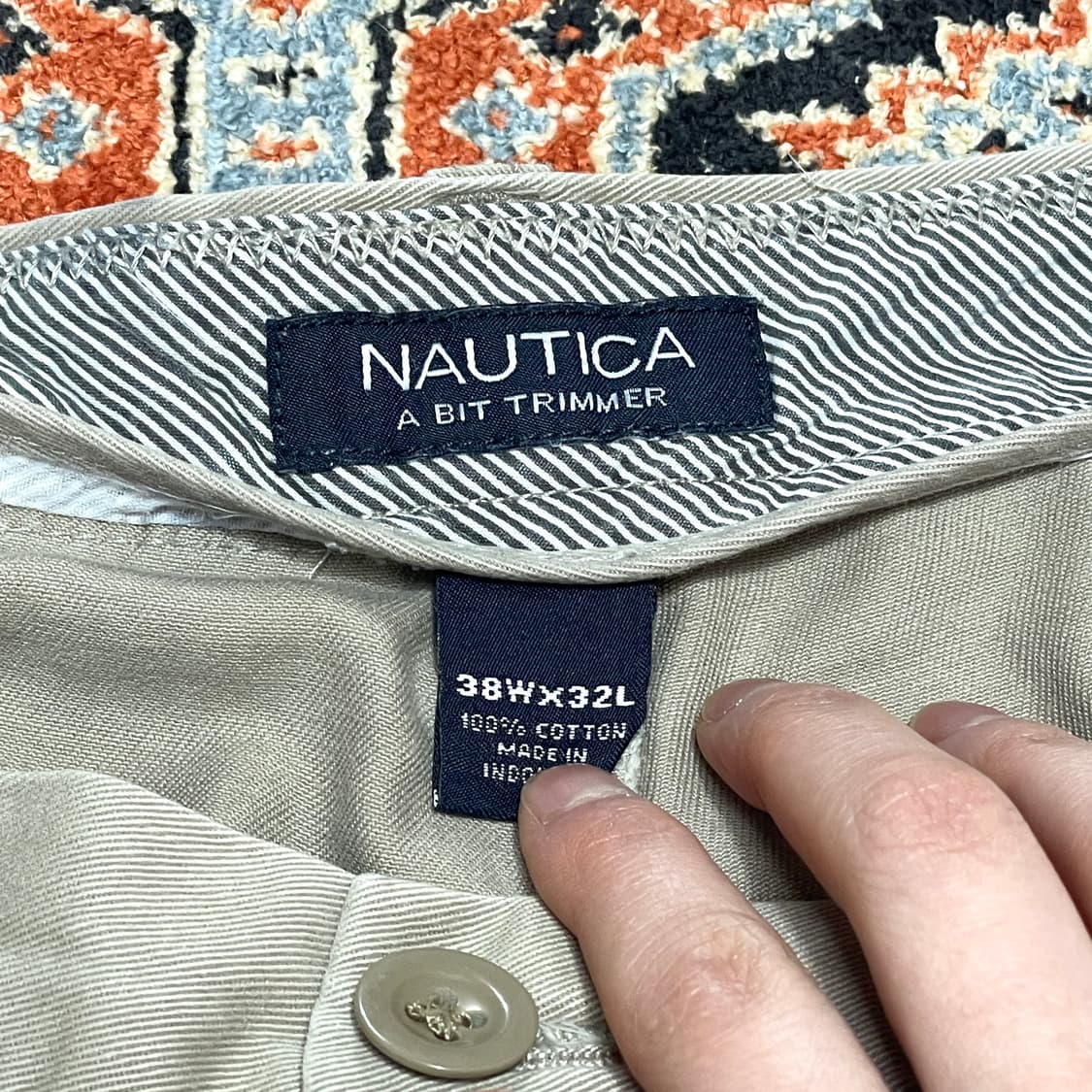 나우티카 베이지 치노팬츠 면바지 남성38/32 상품이미지4