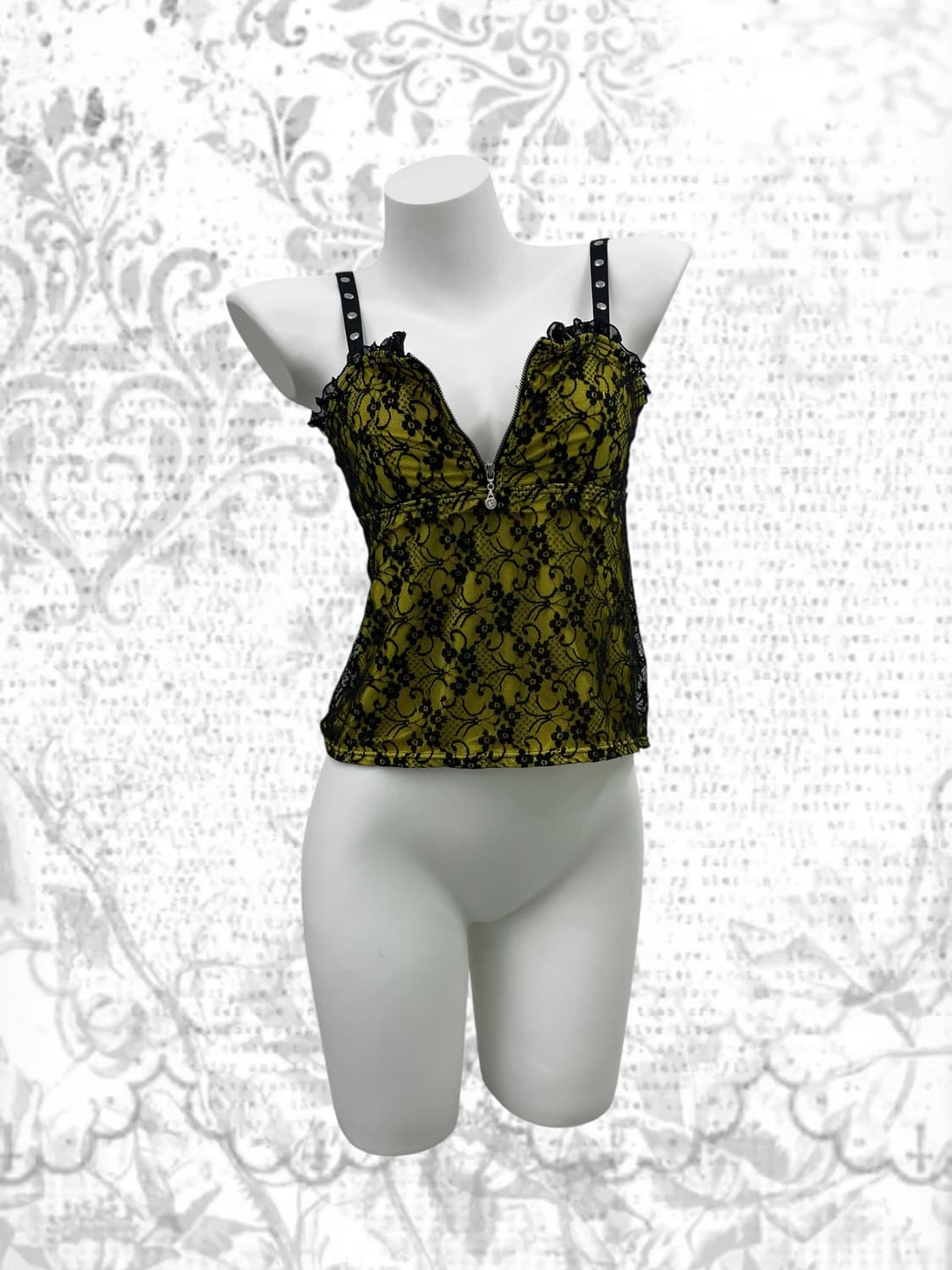 cybertic yellow string eyelet lace top 상품이미지2