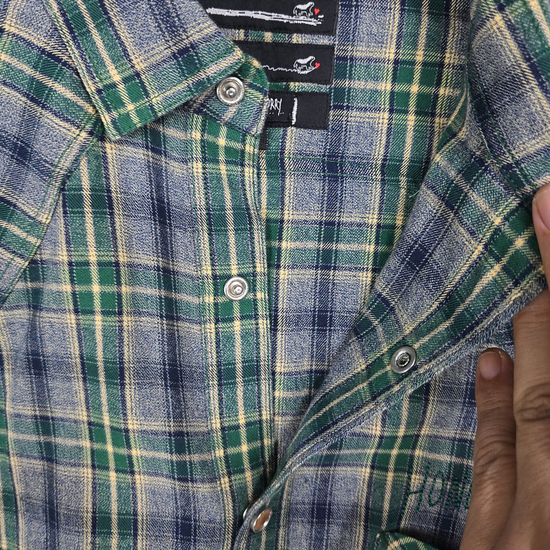 허니오소리 그라데이션 체크셔츠 L 상품이미지6