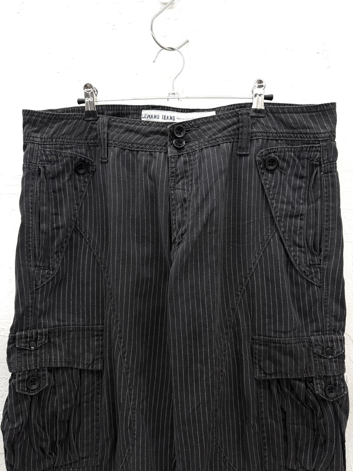 lemans jeans 핀스트라이프 카고 하프팬츠 상품이미지2
