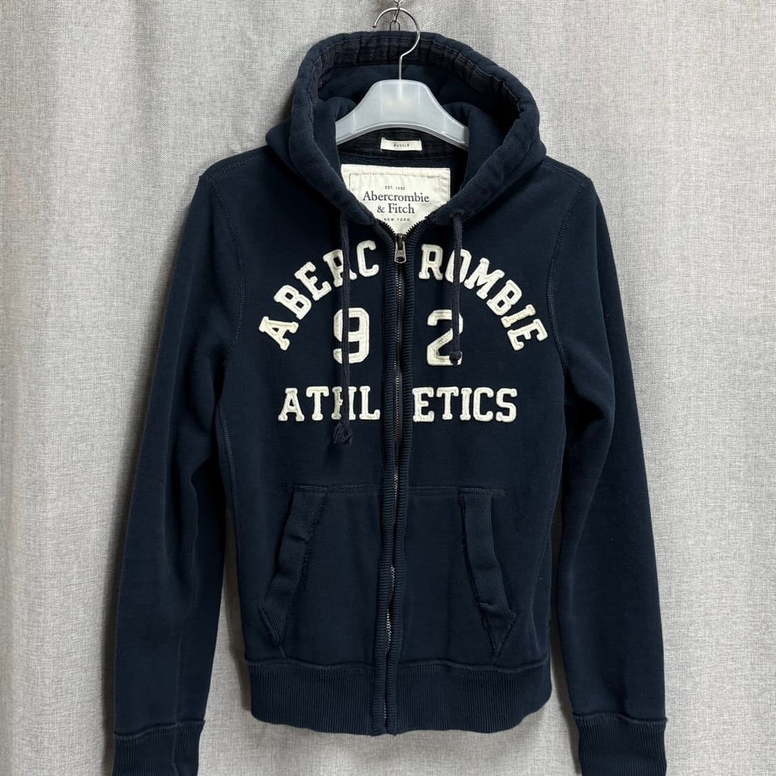 [M] 아베크롬비 네이비 기모 후드집업 상품이미지1