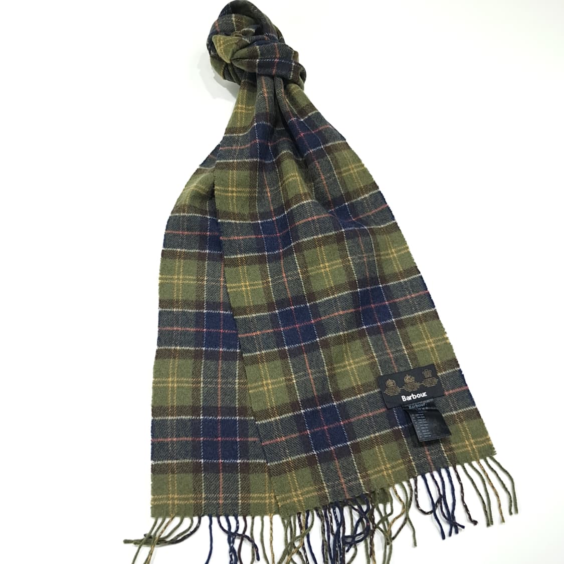 MX558 바버 00s 울 클래식타탄 올리브 머플러 목도리 상품이미지2