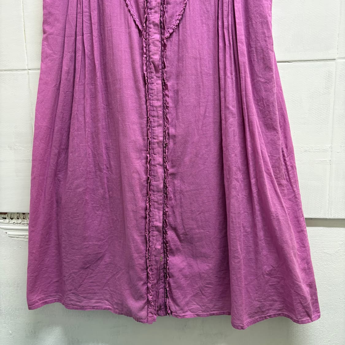 Ray Beams 핑크 레이스 프릴 코튼 원피스 JPN 상품이미지3