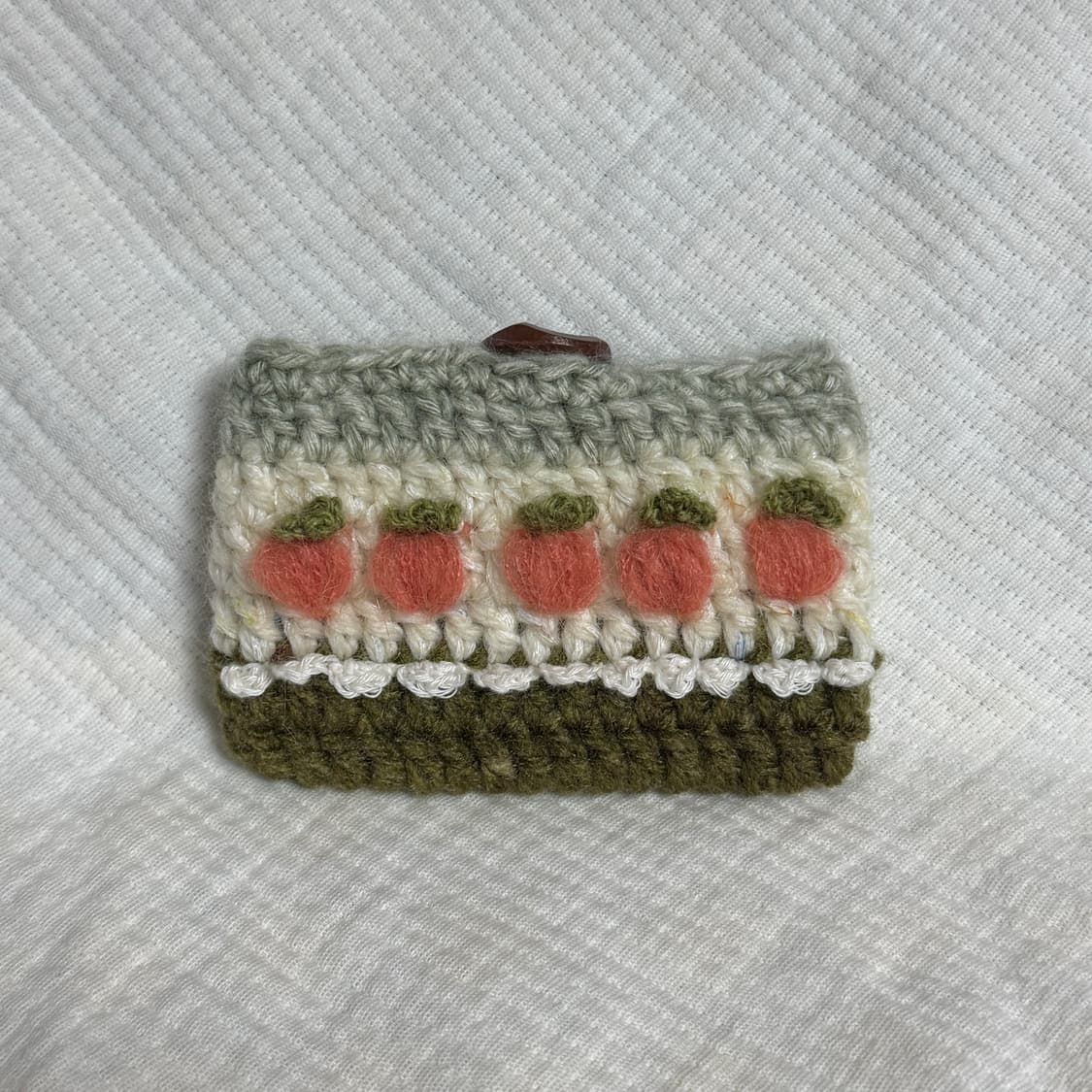 [핸드메이드] 입체 토마토 뜨개 카드지갑 상품이미지1