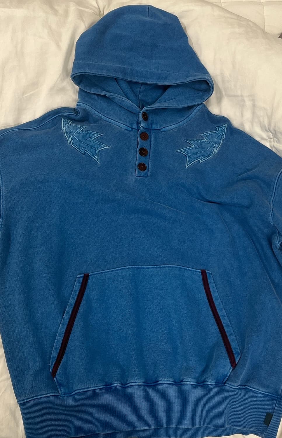 카락터 후드 01 사이즈 Garment dyed button hoodie 상품이미지2