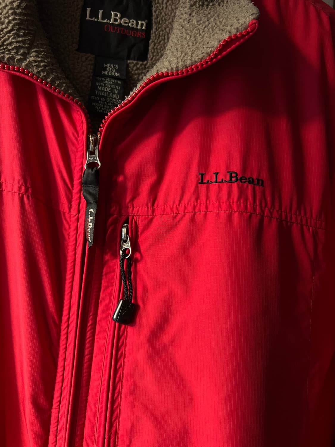 [M]엘엘빈 아웃도어 USA 플리스 라이닝 립스탑 웜업 자켓 상품이미지3