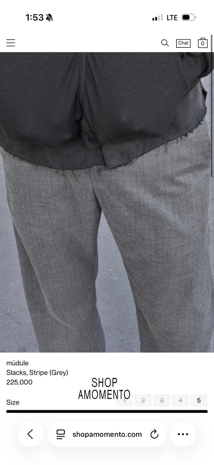 머듈 Slacks, Stripe 그레이(구매)  사이즈 4~5 상품이미지1