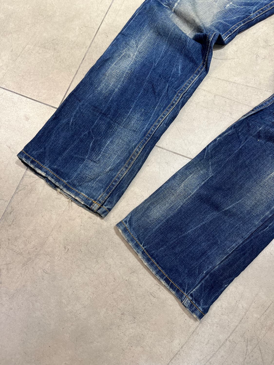 RED PEPPER 락펑크 천사 날개 자수 패치 와이드 데님 상품이미지7