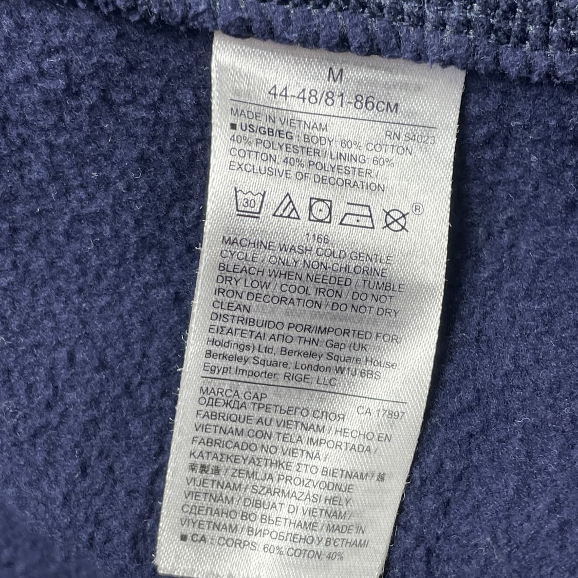 [중고] 갭 GAP 네이비 기모 후드티 M 상품이미지4