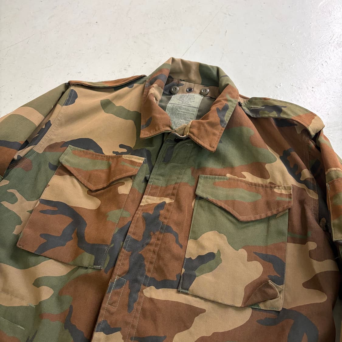80s US Army M-65 빈티지 우드랜드 필드자켓 M 상품이미지4
