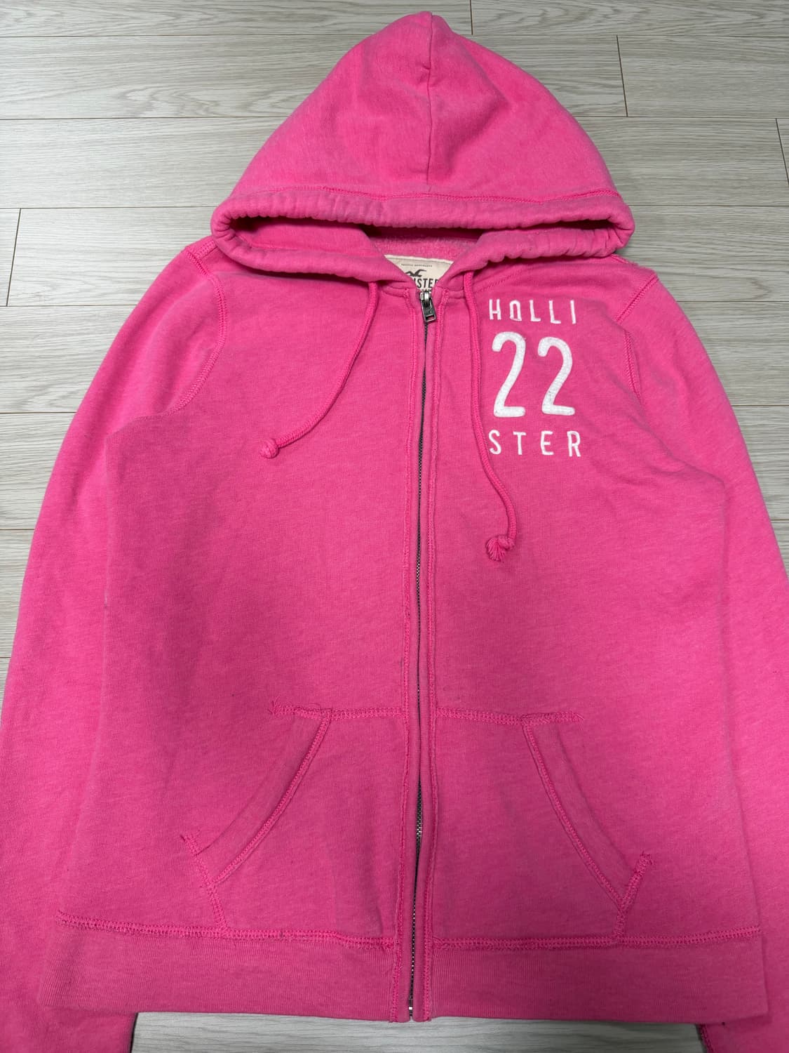 홀리스터 핑크 후드집업 m 상품이미지2