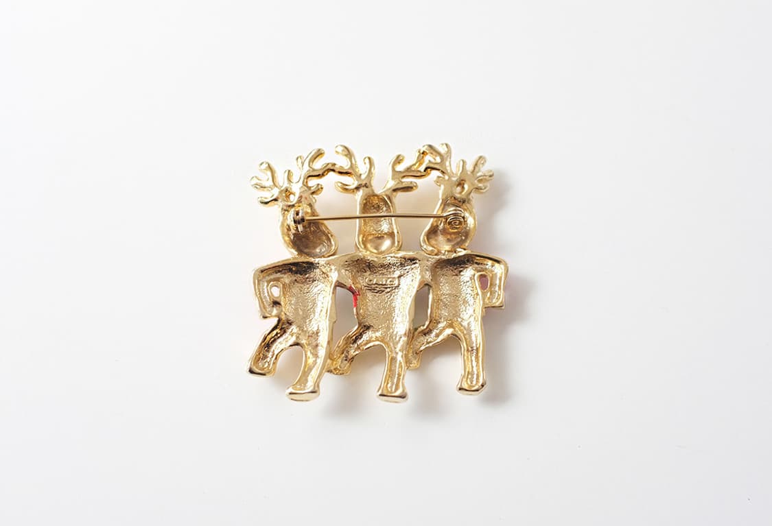 1980s 귀여운 크리스마스 루돌프 빈티지브로치  상품이미지7