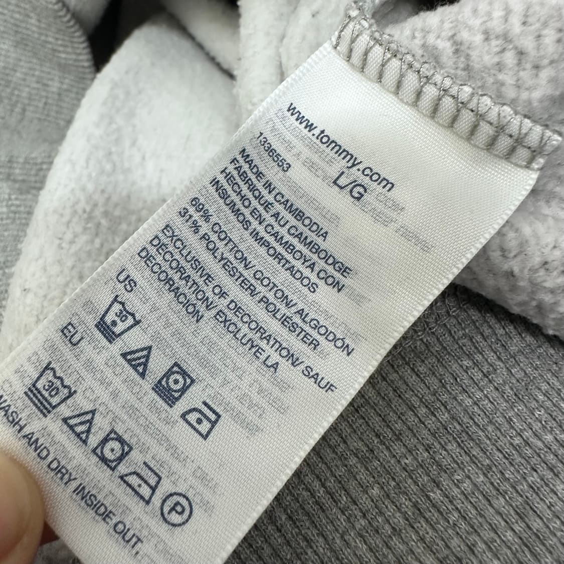 타미힐피거 맨투맨 그레이 L 상품이미지7