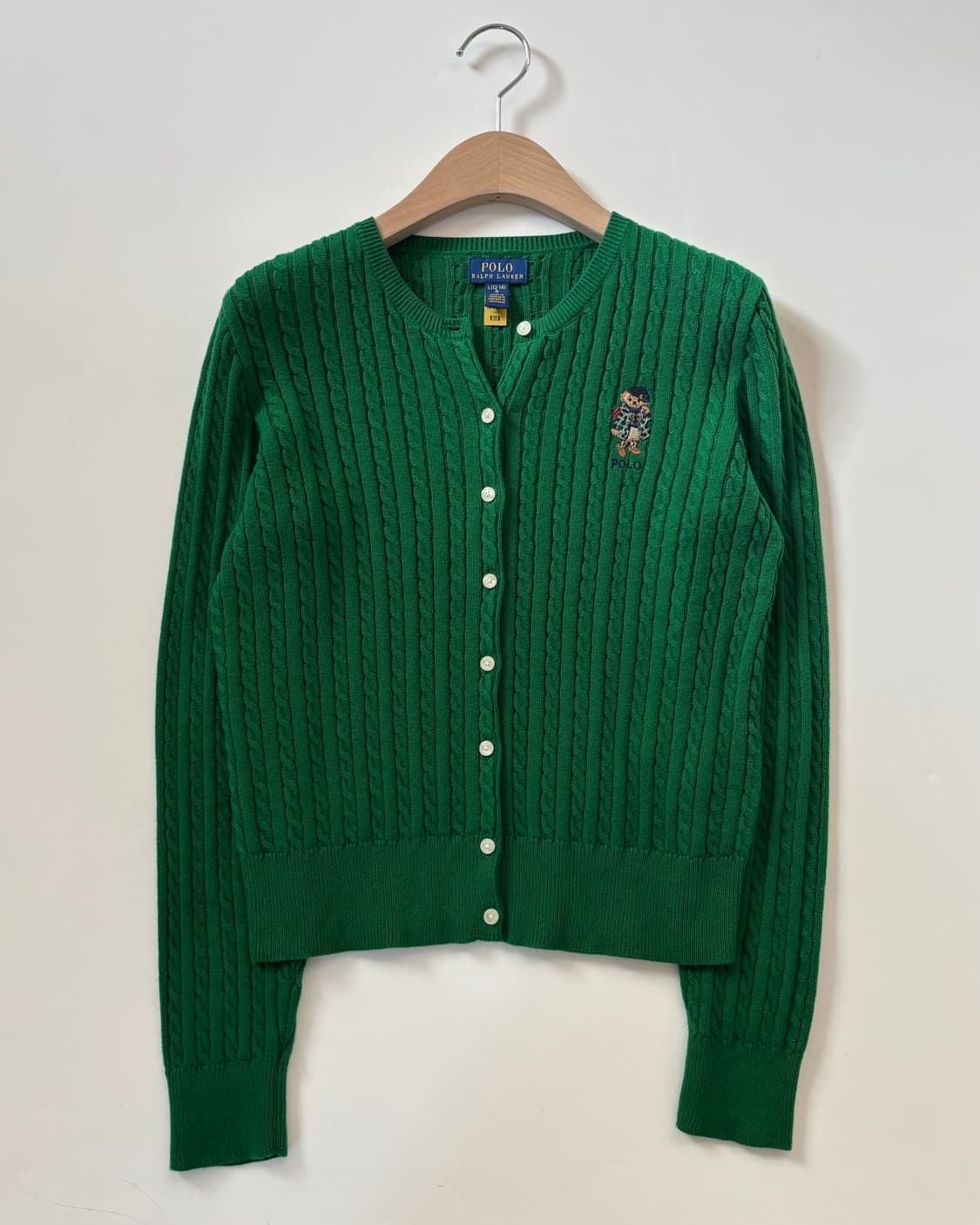 Polo 폴로 랄프로렌 QR라벨 베어로고 걸즈 가디건 상품이미지1