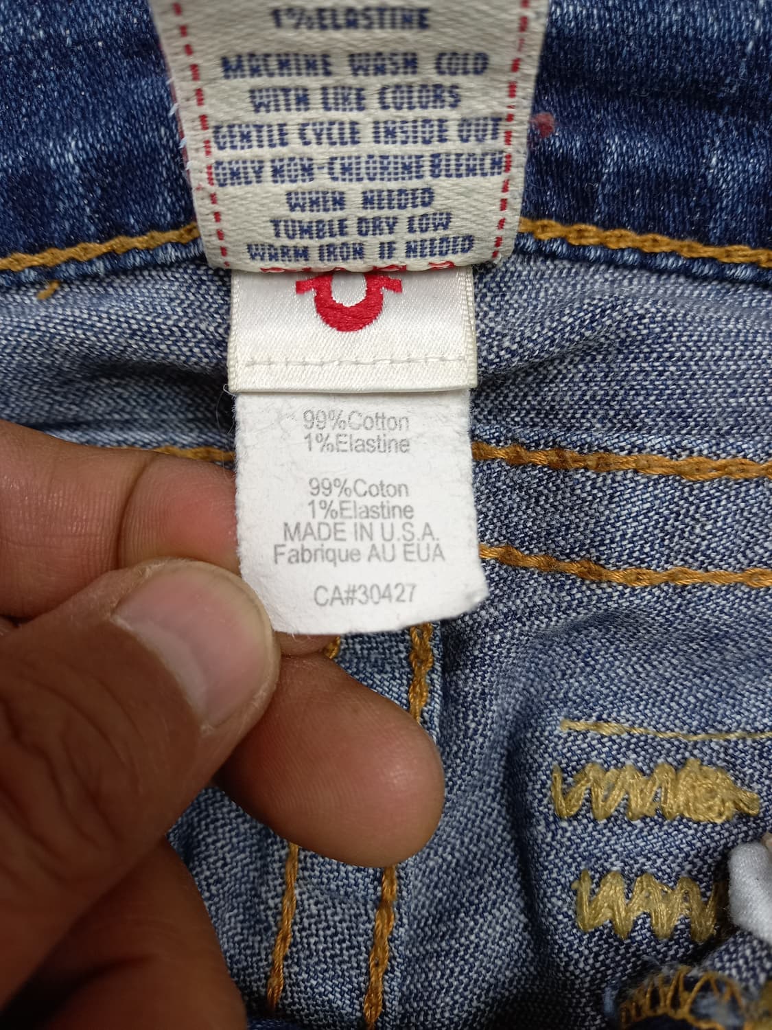 25 트루릴리젼 USA 골반 워싱 스판 슬림일자진 25-296 상품이미지9