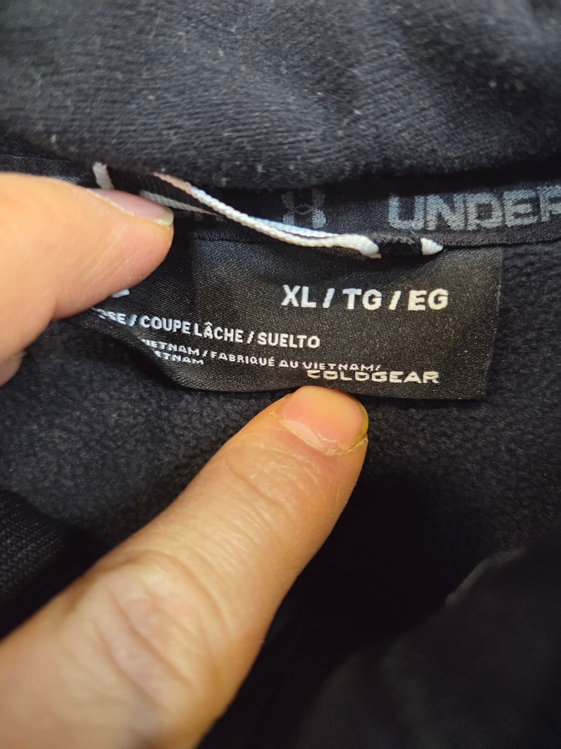 언더아머 에센셜 스웨킷 안감기모 후드져지 집업 xl 상품이미지3