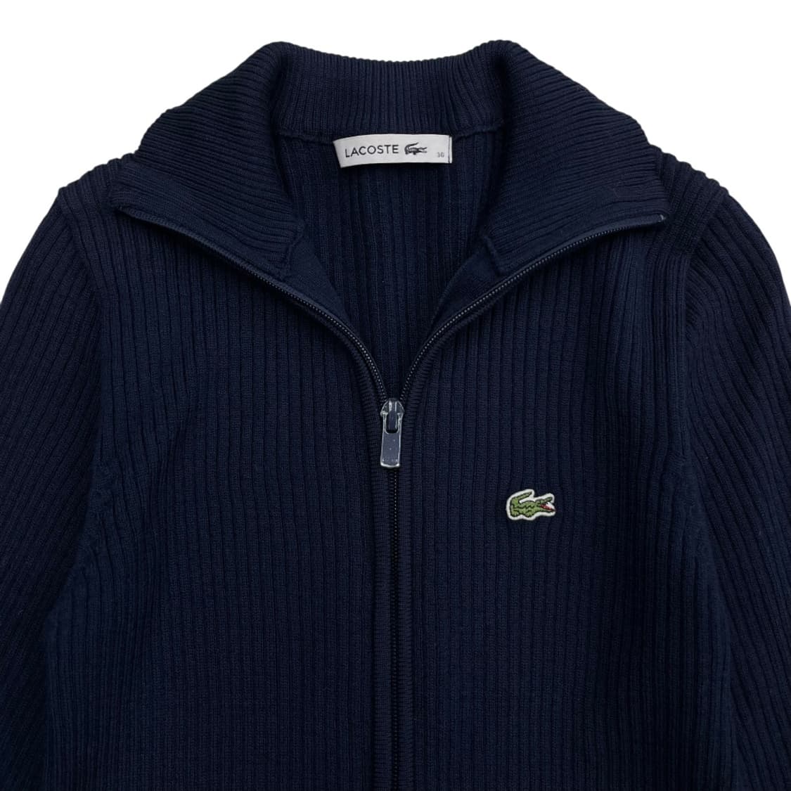 라코스테 미니로고 네이비 니트 집업 36 상품이미지4