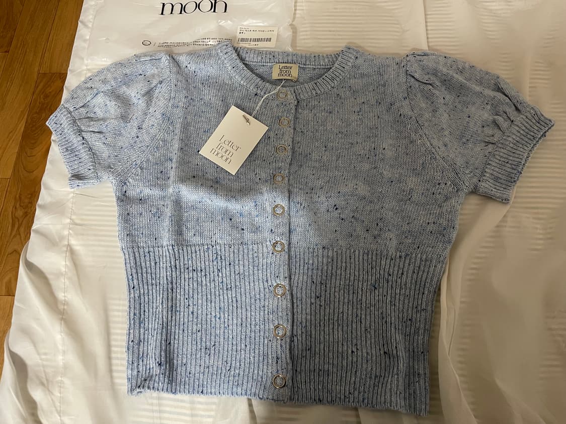 레터프롬문 코니 더스트 하프 가디건 (스카이블루) 상품이미지3