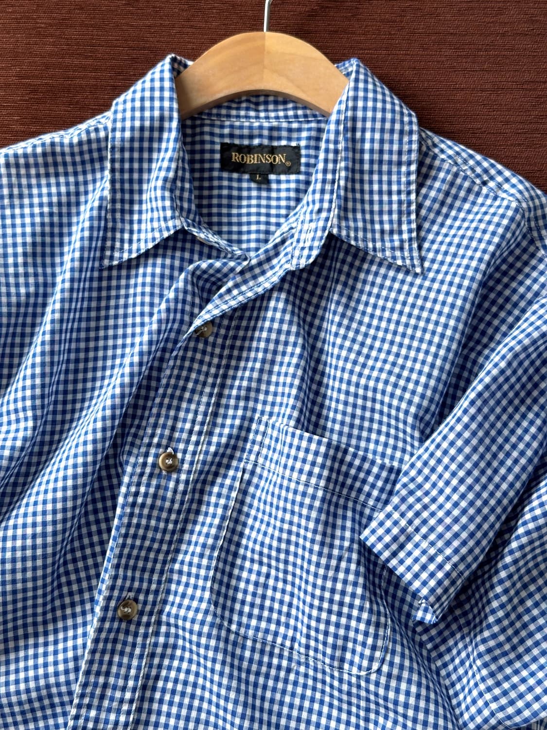 Light fabric gingham check H/S shirt 상품이미지1
