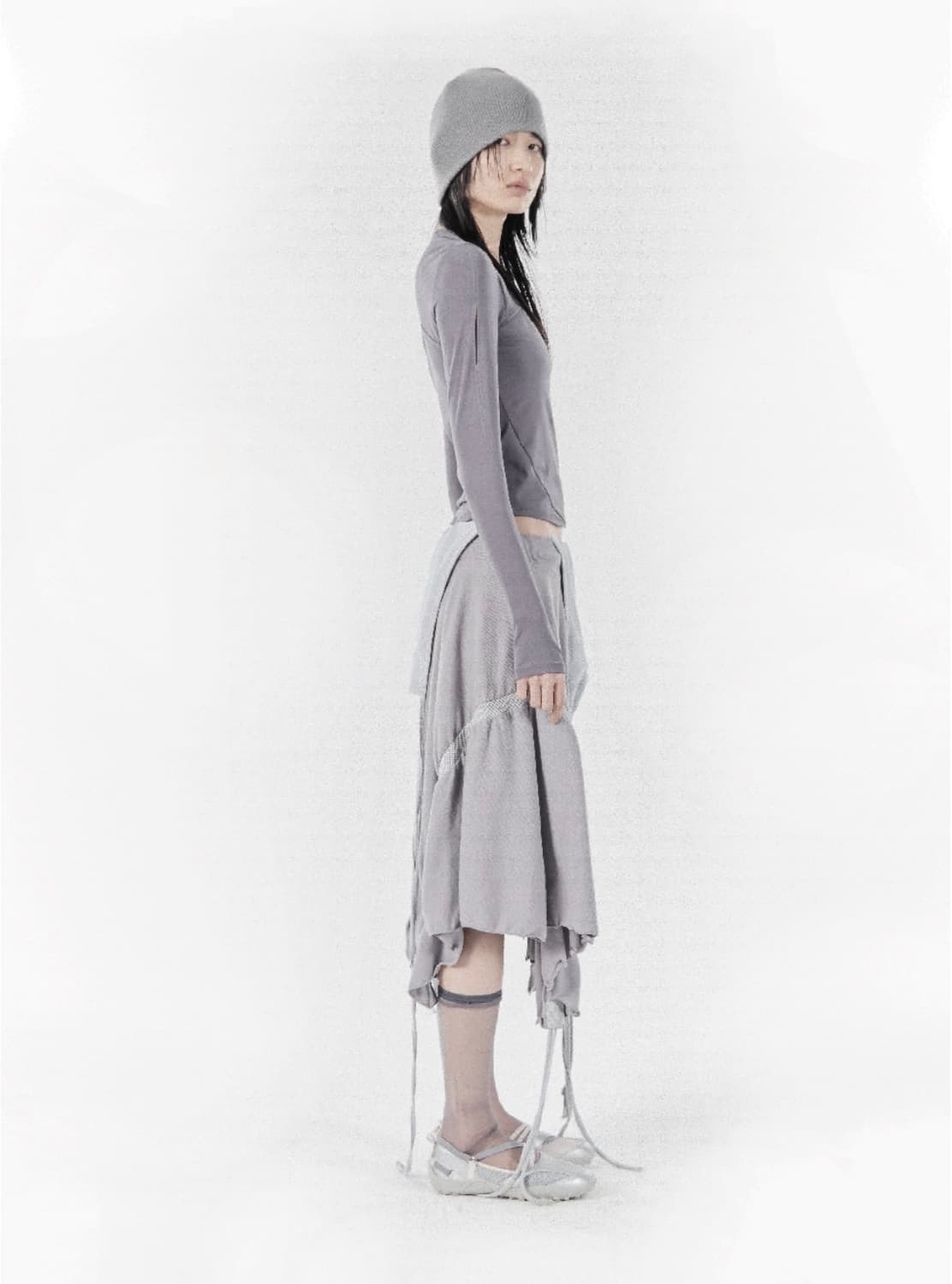 오호스 ojos Overall Flare Skirt 오버롤 플레어 스커트 상품이미지5