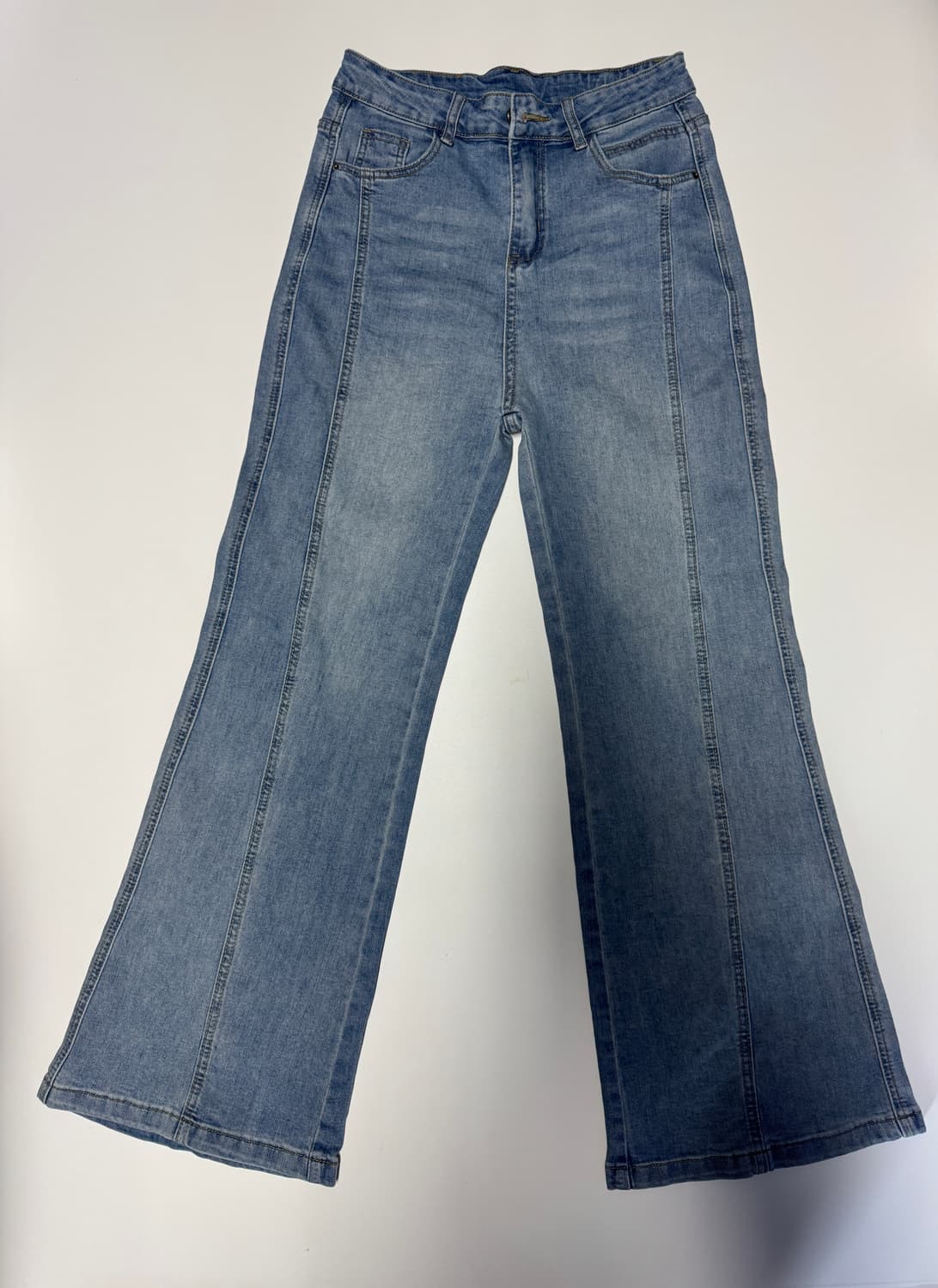 여성 빈티지 절개 워싱 부츠컷 데님팬츠 28.3인치 상품이미지1