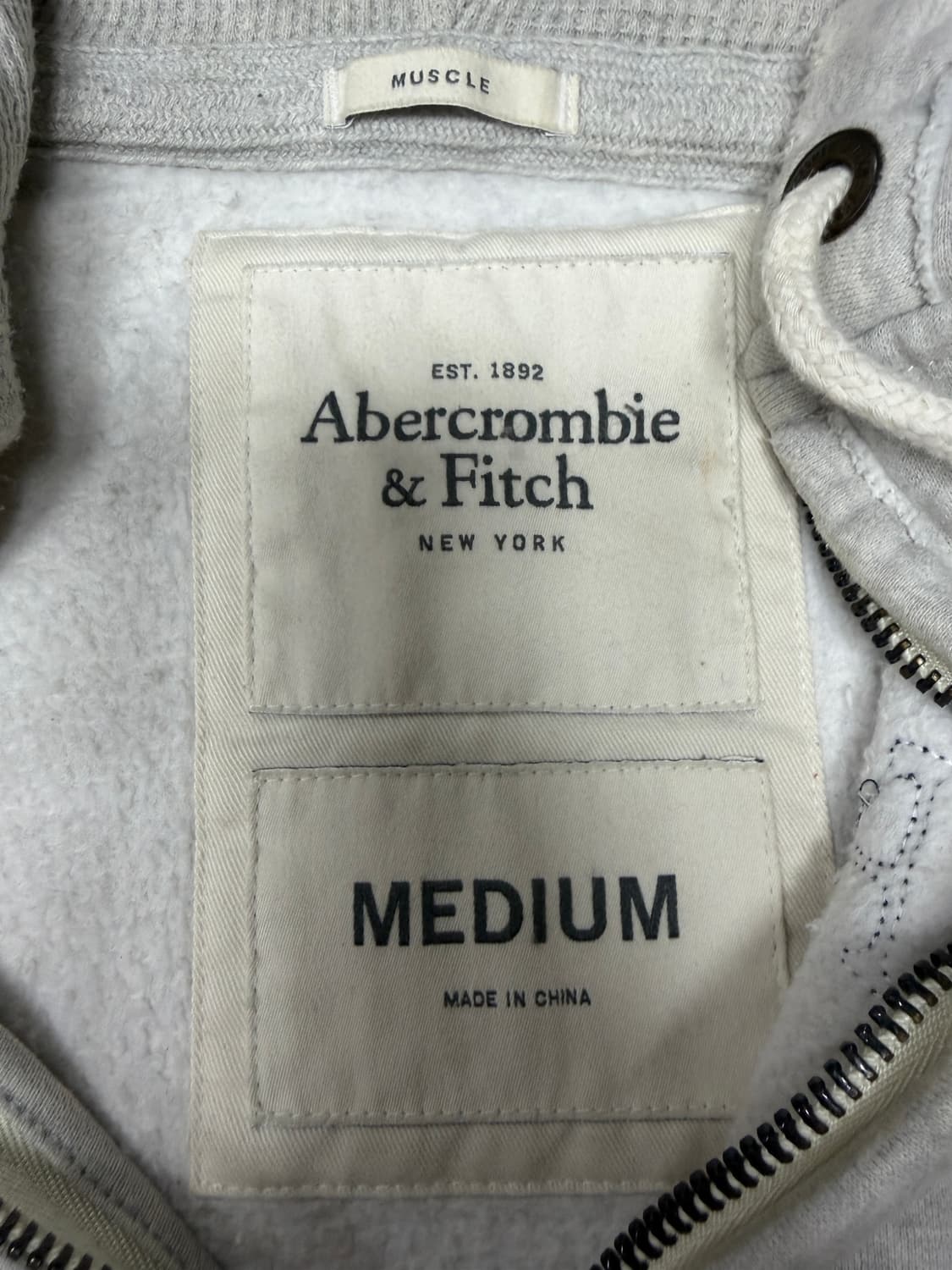 아베크롬비 그레이 후드집업 M 상품이미지3