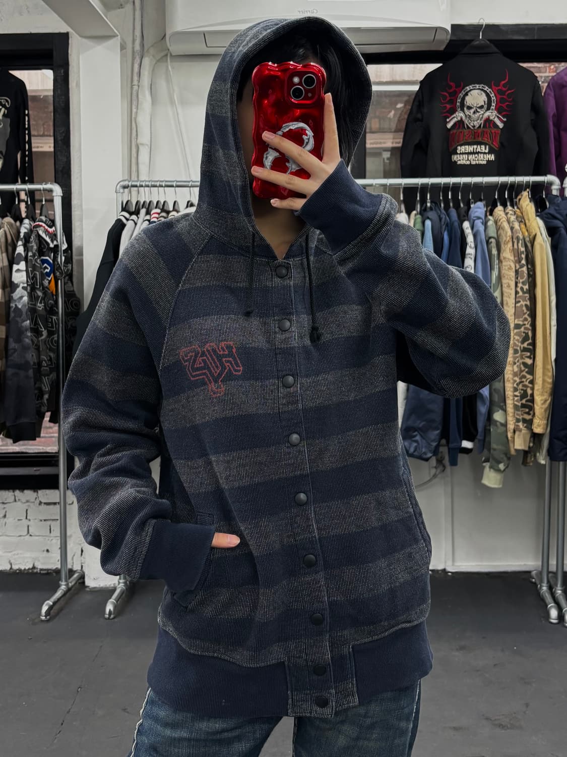 히스테릭 글래머 스트라이프 후드 자켓 상품이미지3