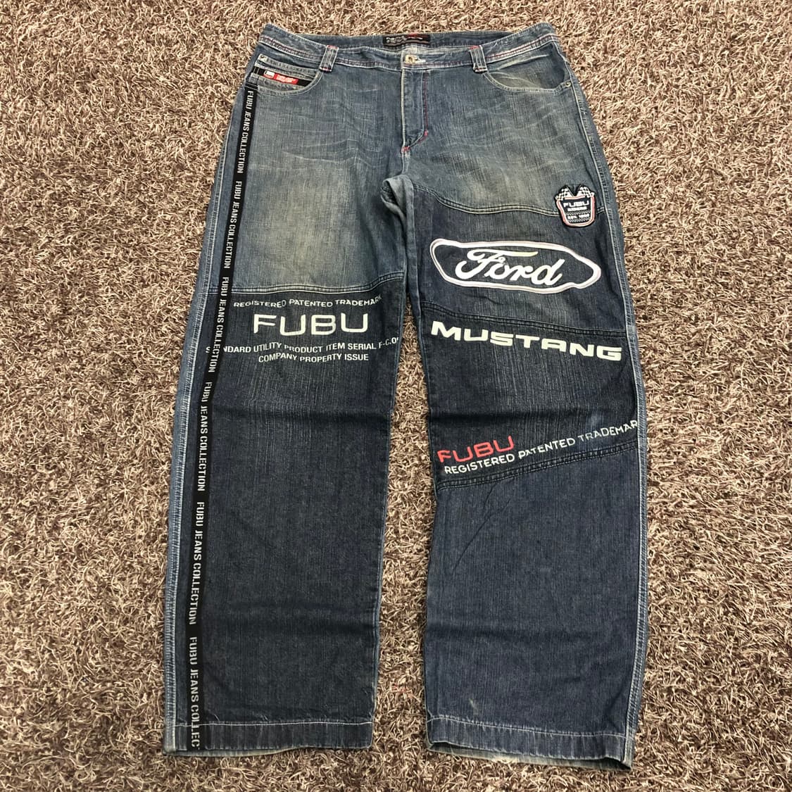 후부 올드스쿨 립합 포드 머스탱 데님 팬츠 상품이미지1