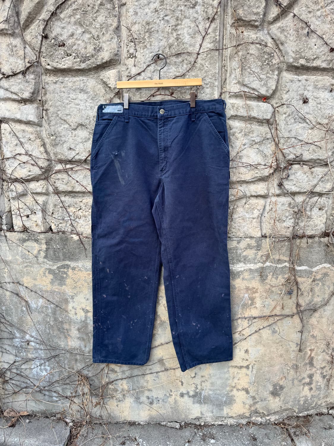 칼하트 빈티지 b11 mdt 네이비 싱글니 카펜터 워크 팬츠 상품이미지1