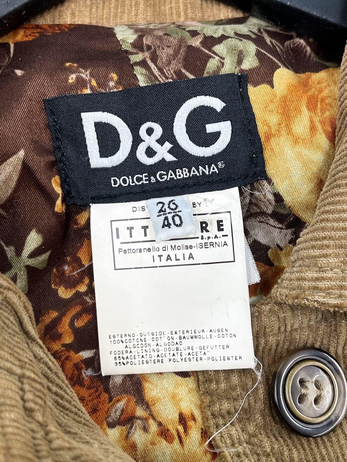 돌체앤가바나 2000's 코듀로이 자켓 상품이미지5