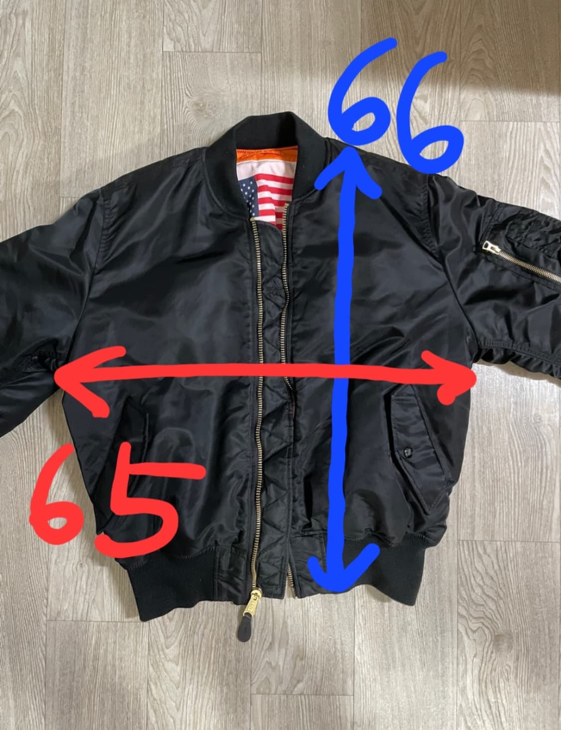 [L] 알파인더스트리 MA-1 블러드칫 상품이미지6