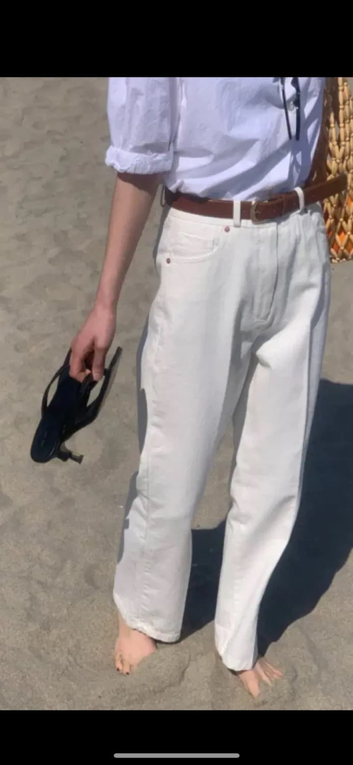 파운더스 마르셀 팬츠 화이트 상품이미지1