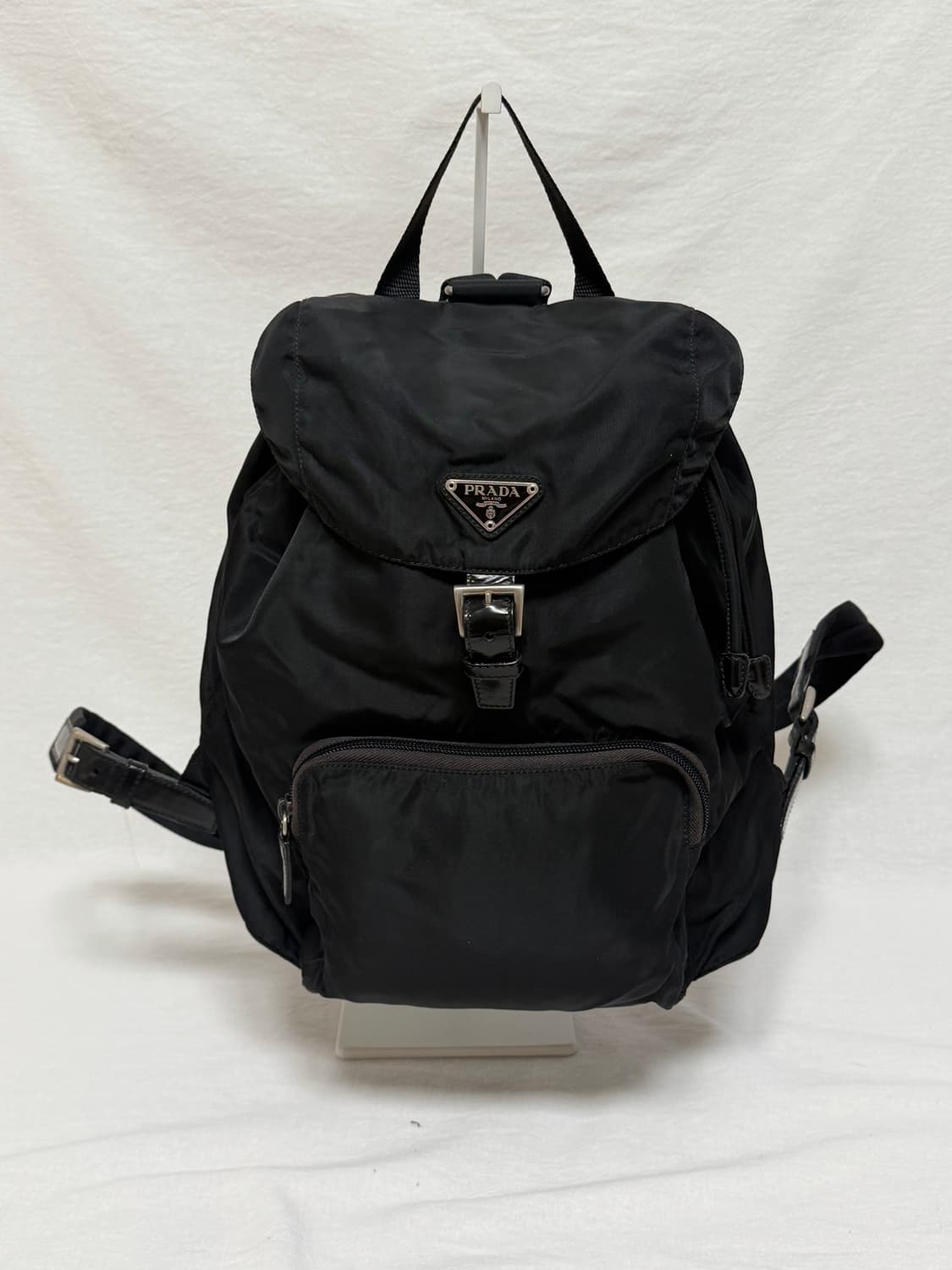 정품 프라다 포코노 나일론 원포켓 백팩 블랙 상품이미지1