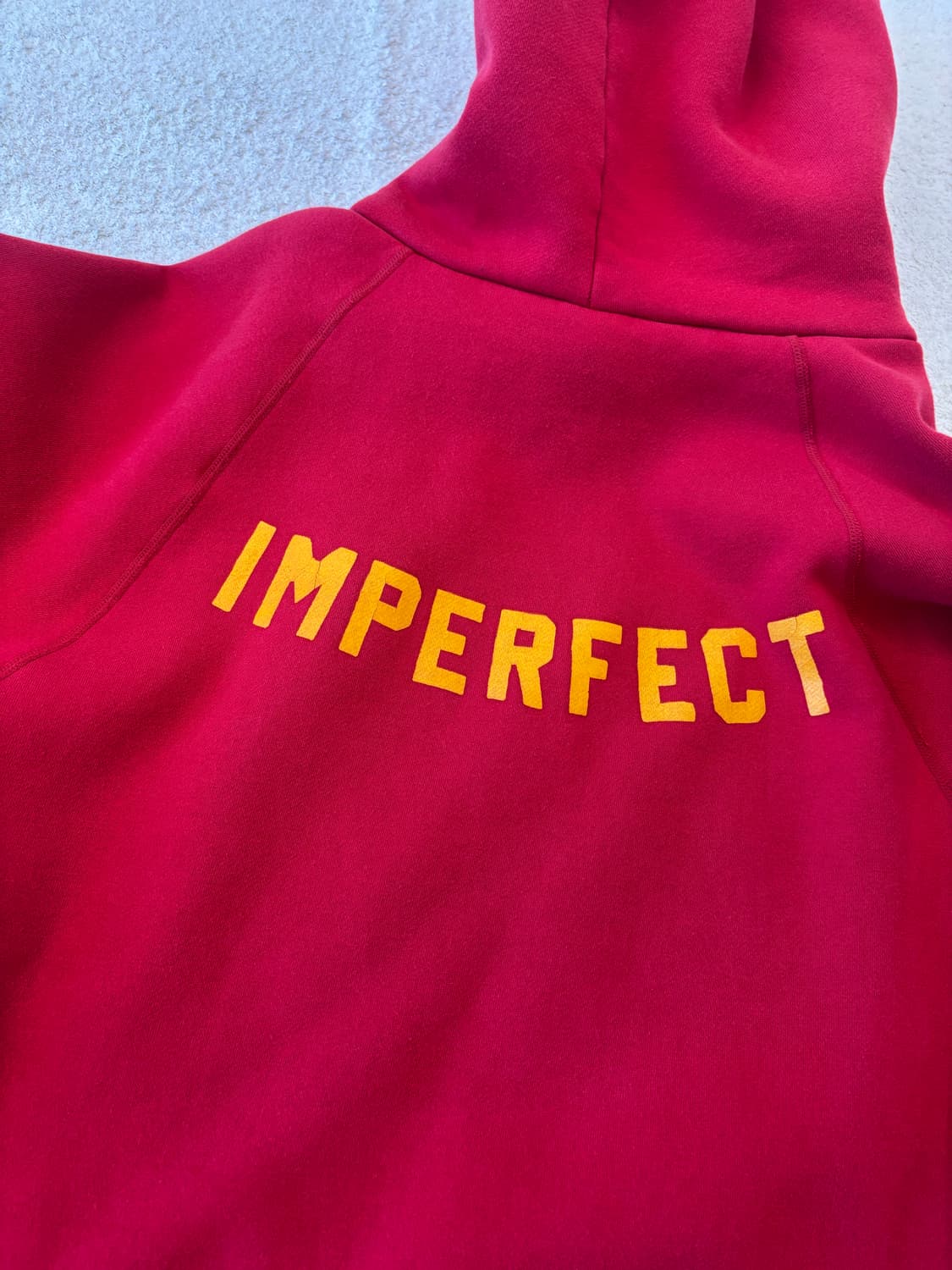 [L]컬렉트피시스 래글런 후디 레드 상품이미지3