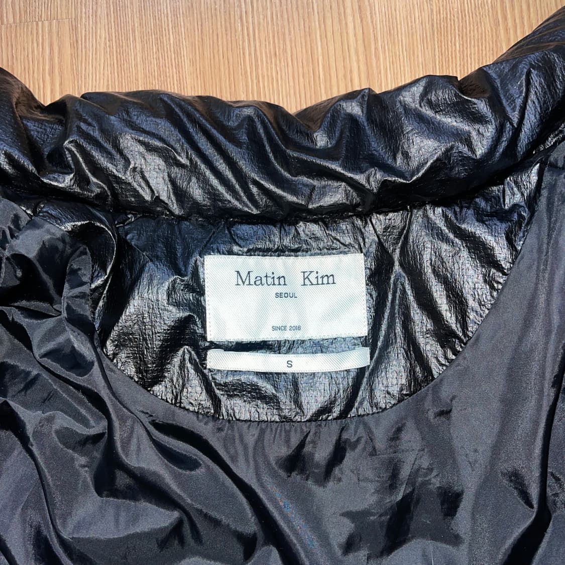 마뗑킴 마땡킴 블랙 유광 숏패딩 S 닝닝 패딩 상품이미지6