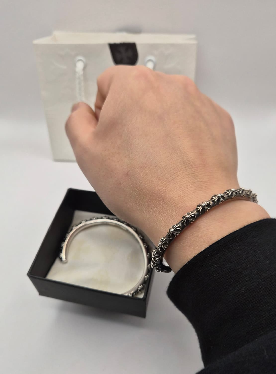 크롬하츠 정품 멀티 크로스 뱅글 팔찌 L 판매 상품이미지8